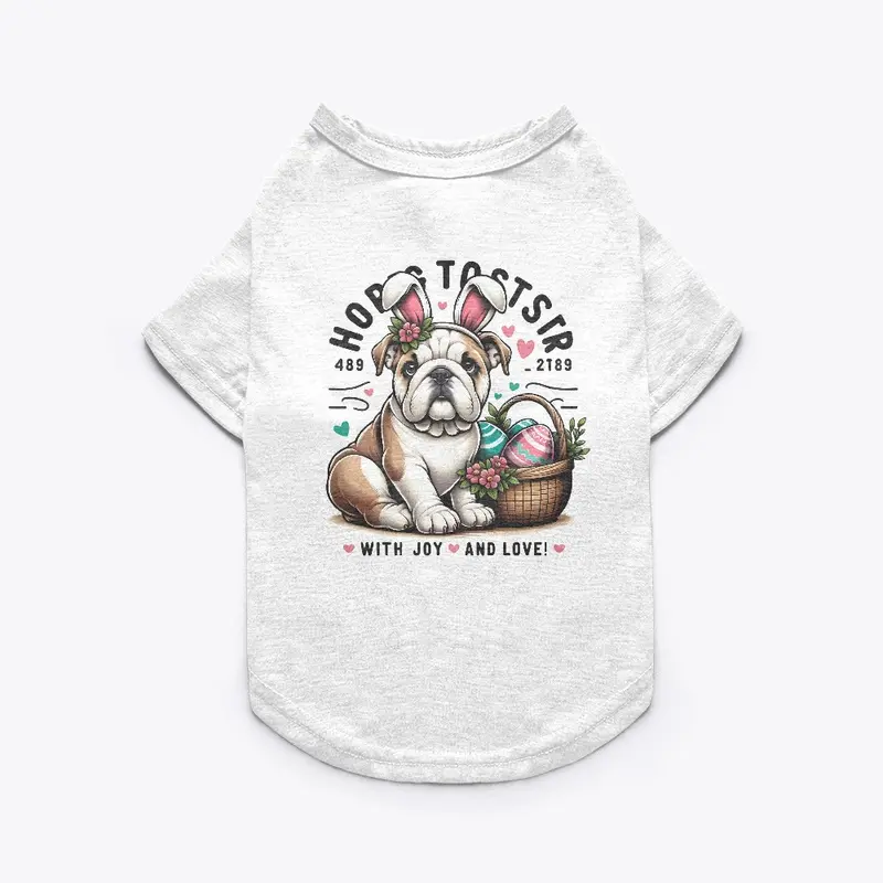 Eggstra Bulldog Love: Easter Day Pet Tee